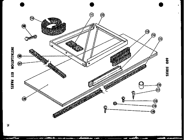 INSULATION KIT PARTS Diagram and Parts List for 615-2G  Amana Air Conditioner