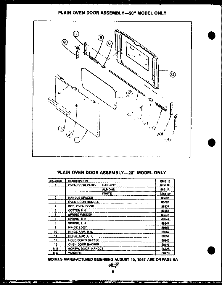 Page 1 Diagram and Parts List for 624-5GH  Amana Air Conditioner