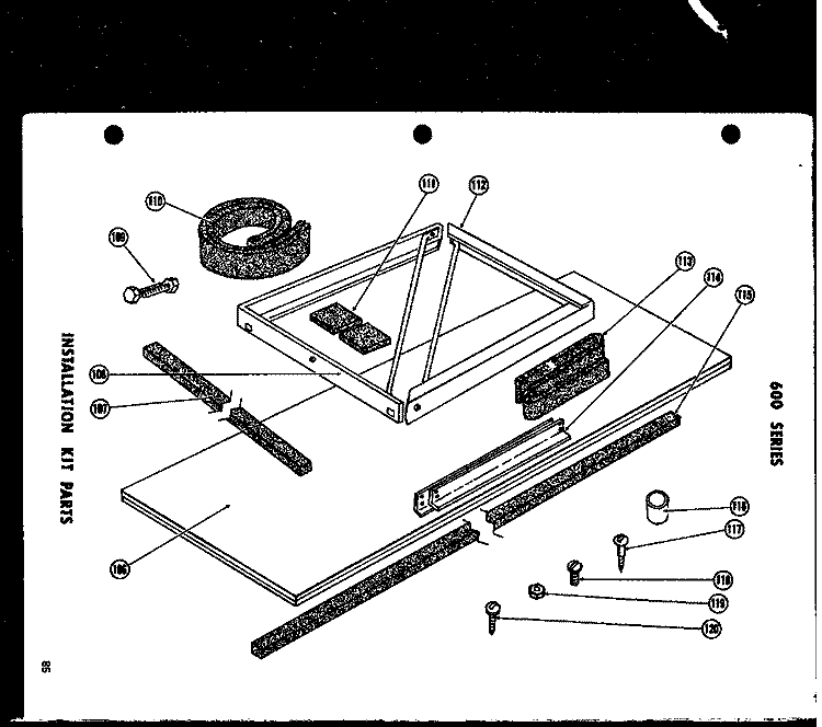 INSTALLATION KIT PARTS Diagram and Parts List for 624-3GH P5430229R Amana Air Conditioner