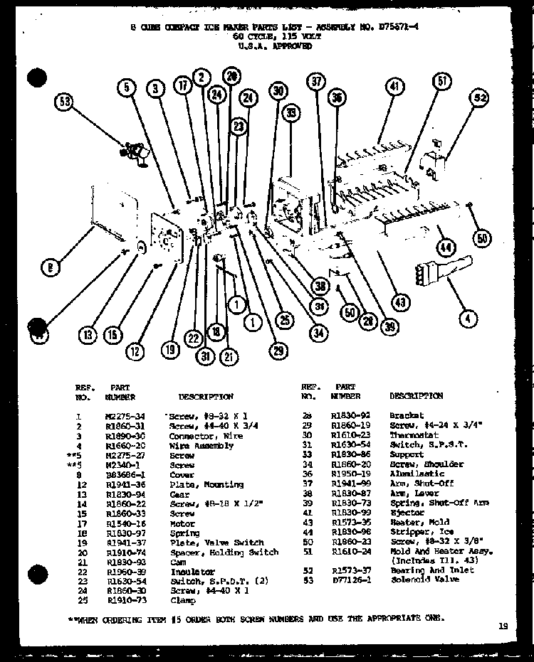 Section 9 Diagram and Parts List for BX20K-P7812503W  Amana Refrigerator
