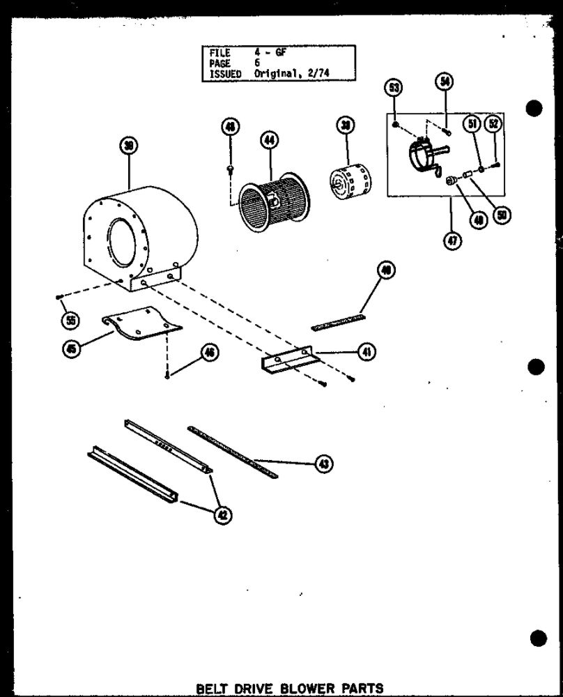 Belt Drive Blower Parts 1 Diagram and Parts List for GC-120DE P96331-8F Amana Furnace