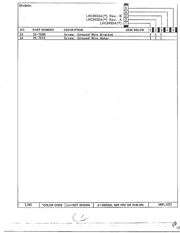Motor And Drive Page 3 Diagram and Parts List for 8433A  Norge Dryer