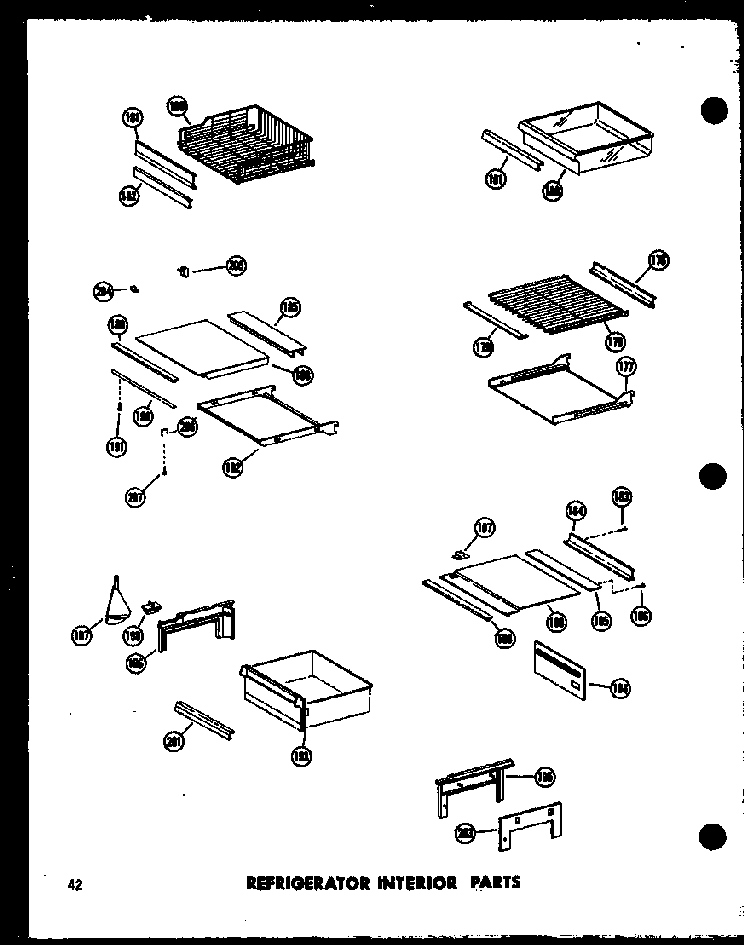 Refrigerator Interior Parts Diagram and Parts List for SD19W-C-P60340-36WC  Amana Refrigerator
