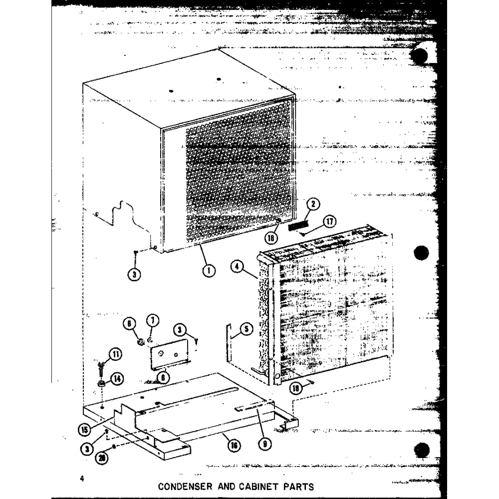 Condenser And Cabinet Parts Diagram and Parts List for CRF15-1J P67850-7C Amana Air Conditioner