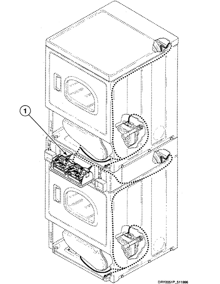 Harnesses 1 Diagram and Parts List for SSE517WF1500  Speed Queen Dryer