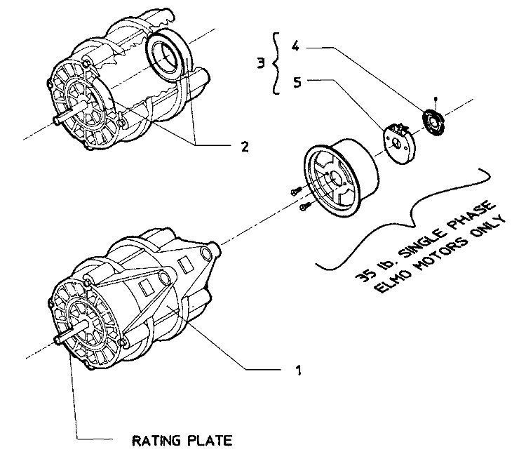 MOTOR Diagram and Parts List for MAF18MC1  Maytag Washer