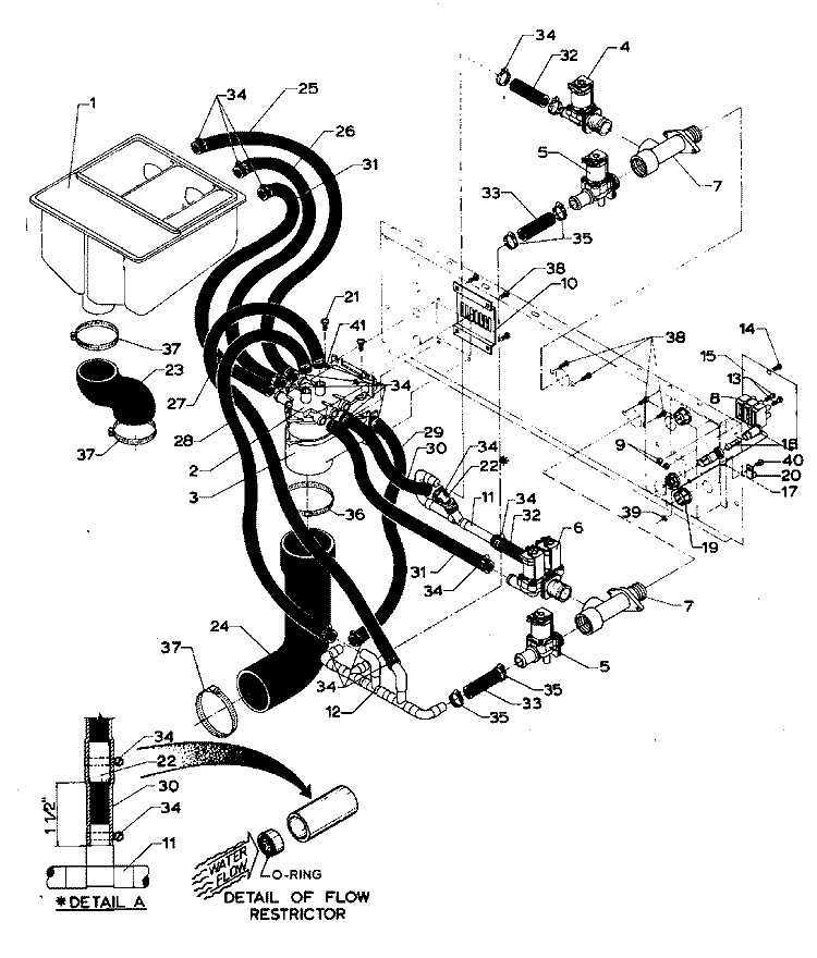SOAP DISPENSER Diagram and Parts List for MAF35MC1  Maytag Washer