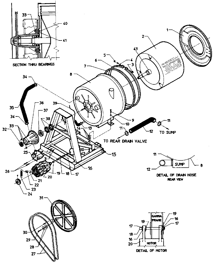 MAIN EXPLODED VIEW - SUB ASSEMBLY Diagram and Parts List for AT50PC2  Maytag Washer