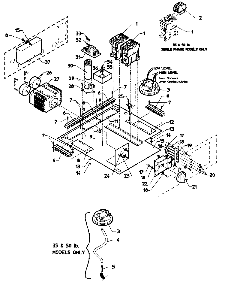 CONTROL MODULE Diagram and Parts List for AT50MN2  Admiral Washer