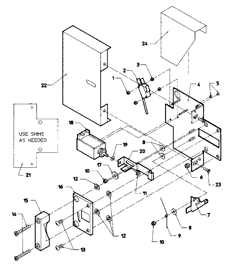 DOOR SAFETY INTERLOCK - OPL MODELS Diagram and Parts List for MAF18MN1  Maytag Washer
