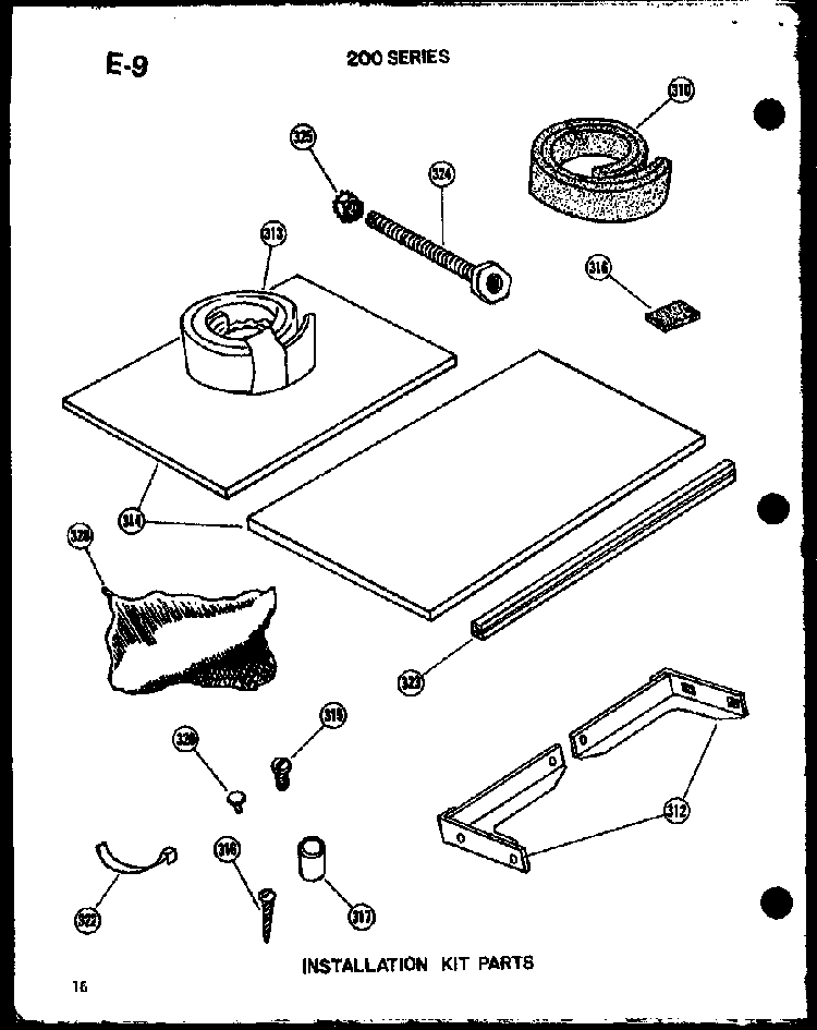 Installation Parts Diagram and Parts List for 218-3EW P55417-42R Amana Air Conditioner
