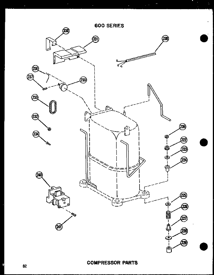 COMPRESSOR PARTS Diagram and Parts List for 615-2J P5472001R Amana Air Conditioner