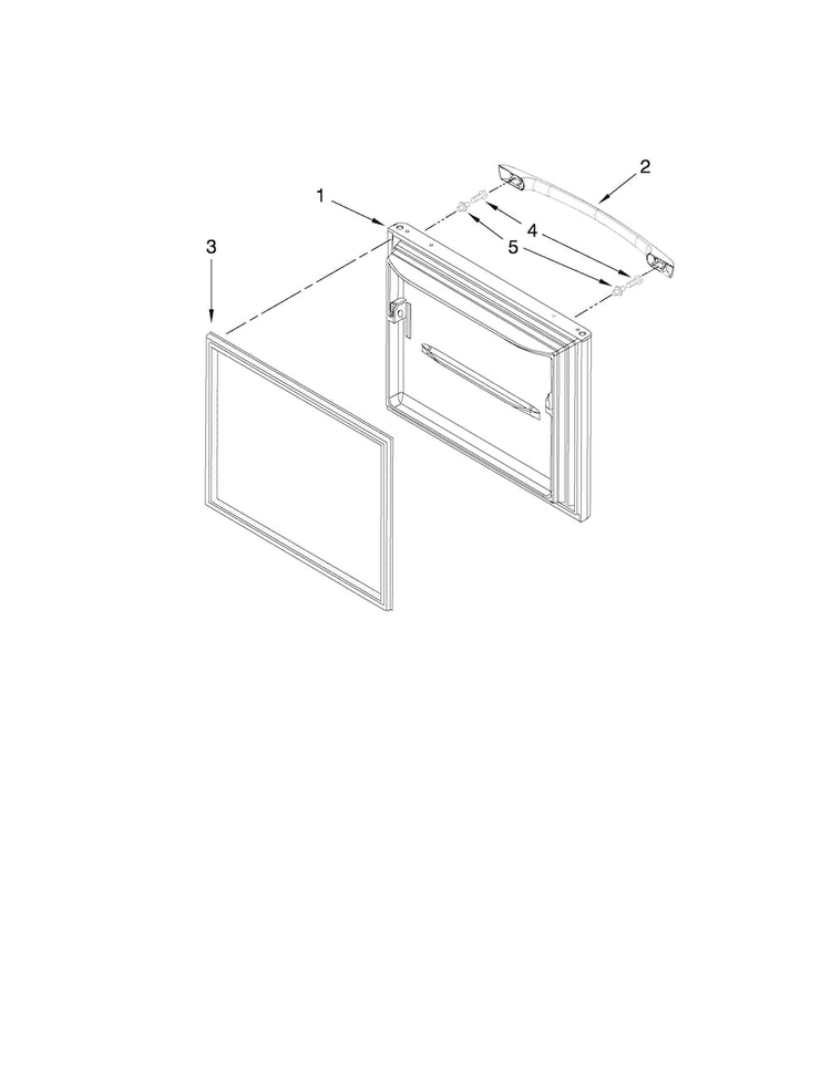 Freezer Door Parts Diagram and Parts List for ABB2224WES1  Amana Refrigerator