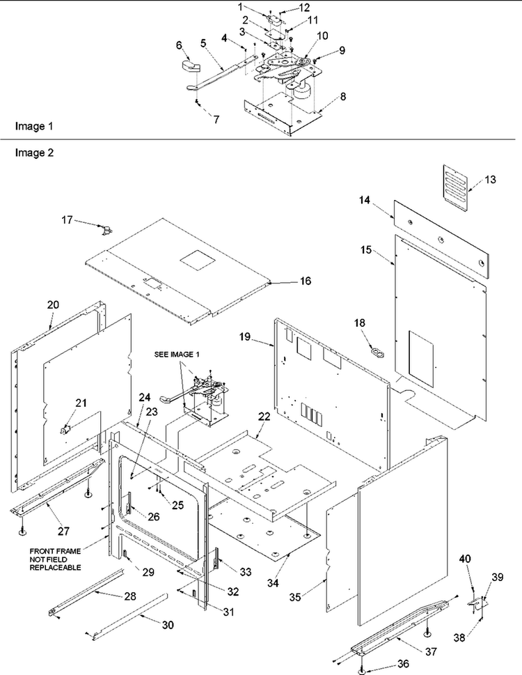 Cabinet Diagram and Parts List for ARDS802E-P1131941NE  Amana Range