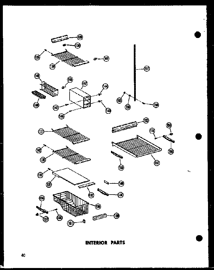 Interior Parts Diagram and Parts List for SRN22G-A-P60201-36WA  Amana Refrigerator