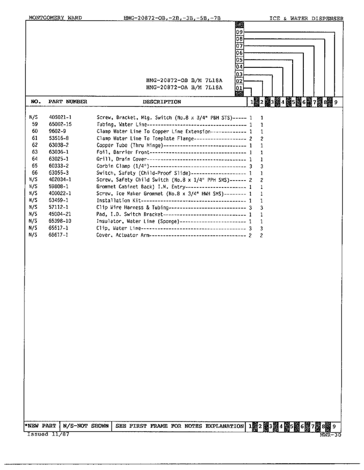 Ice And Water Dispenser Page 4 Diagram and Parts List for 20872A  Admiral Refrigerator
