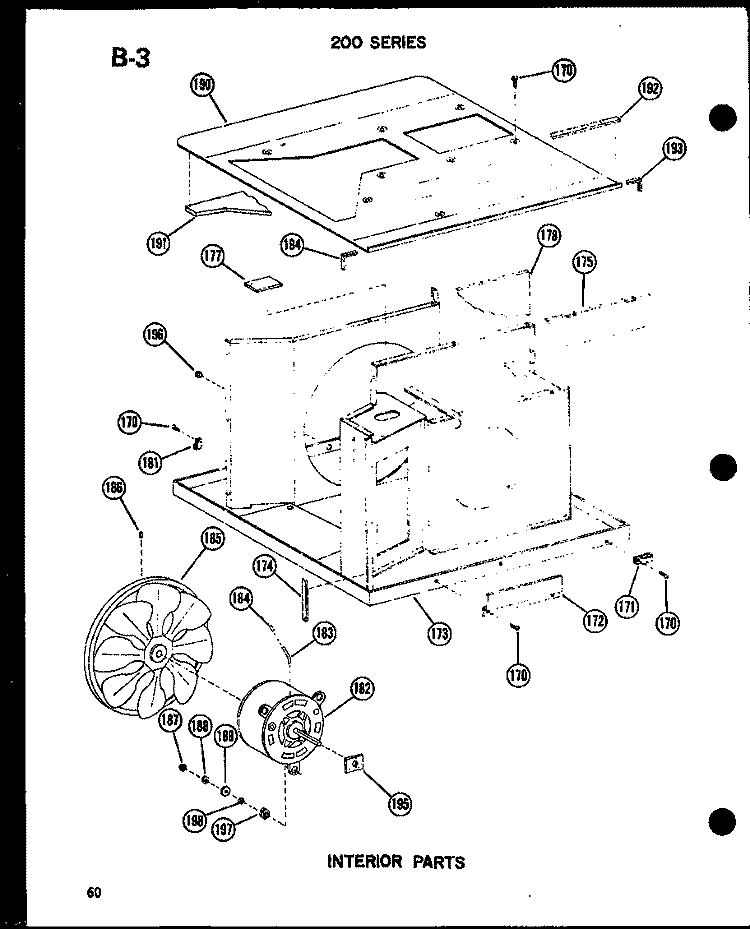 INTERIOR PARTS Diagram and Parts List for 614-2N P5472041R Amana Air Conditioner