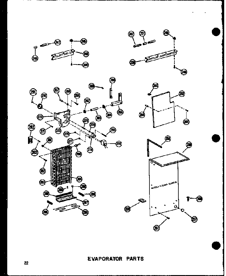 Evaporator Parts Diagram and Parts List for SRI19W-AG-P60340-24WG  Amana Refrigerator