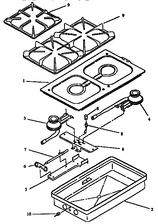 Replacement Parts Diagram and Parts List for CC25-0113349N  Amana Range