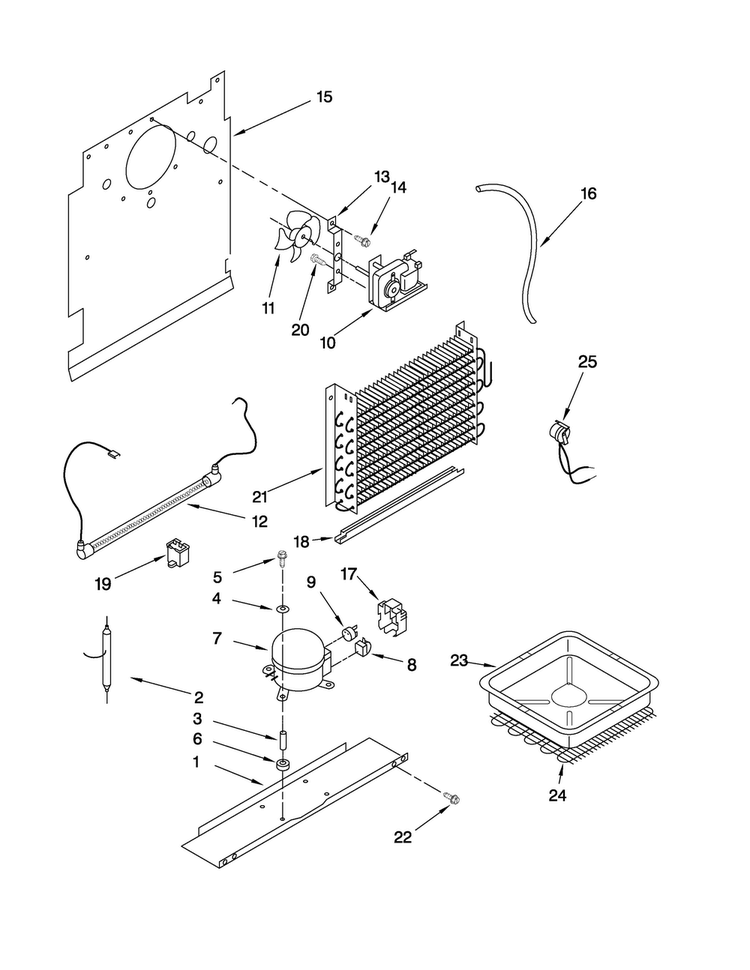 Unit Parts Diagram and Parts List for AQU1827BRW03  Amana Freezer