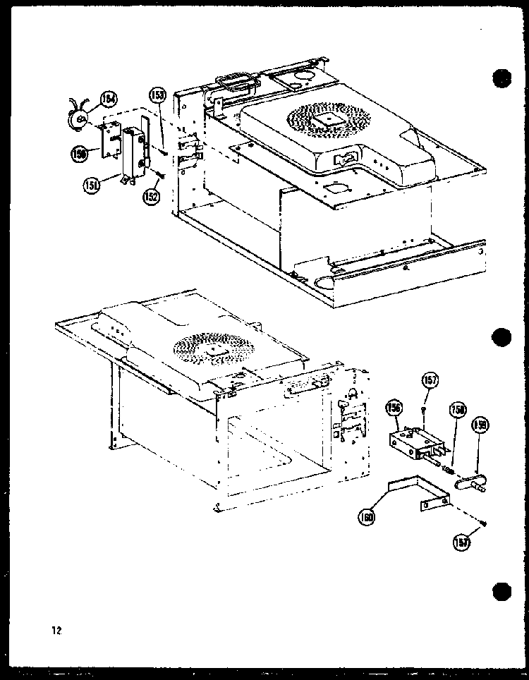 Defrost Diagram and Parts List for MR-3 P72318-1M Amana Microwave