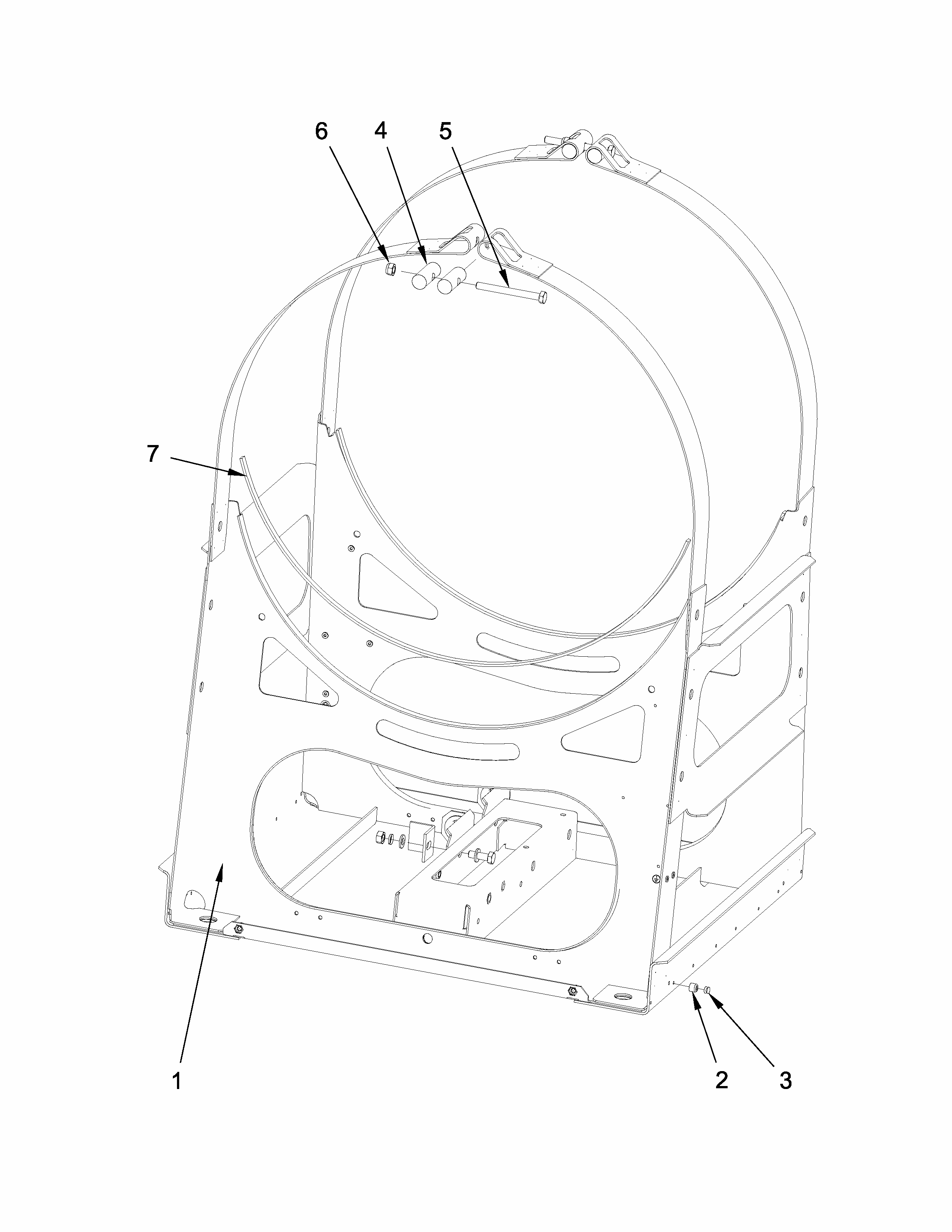 Frame Parts Diagram and Parts List for MXR25PDATS  Maytag Washer