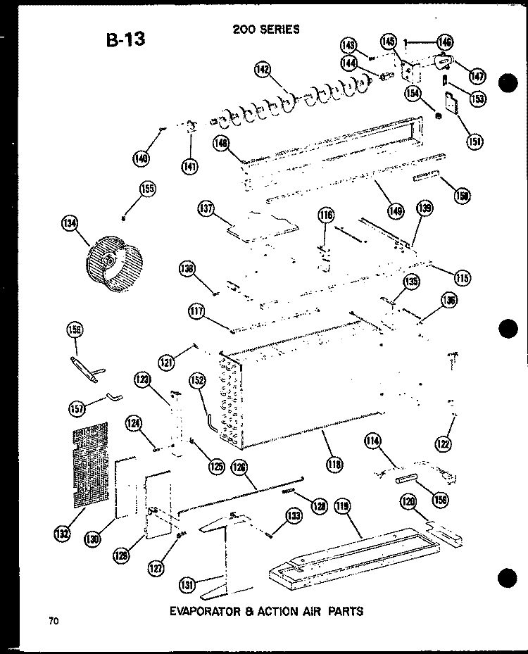 EVAP & ACTION AIR PARTS Diagram and Parts List for 629-3N P5472042R Amana Air Conditioner