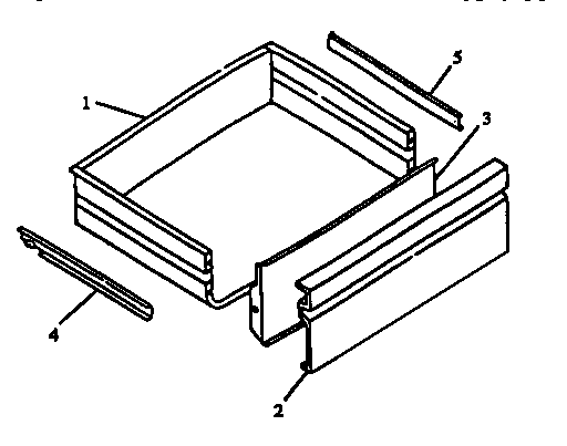 Storage Drawer Assy Diagram and Parts List for CARH664E-P1142622NE  Amana Range