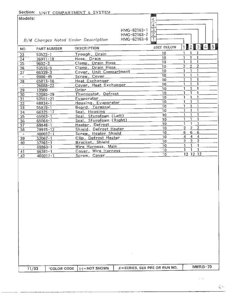 Unit Compartment And System Page 3 Diagram and Parts List for 62163-0A  Admiral Refrigerator