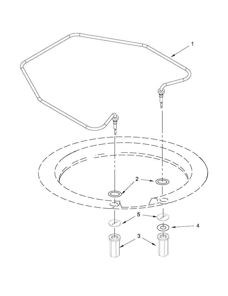 Heater Parts Diagram and Parts List for JDB3650AWR4  Jenn-Air Dishwasher