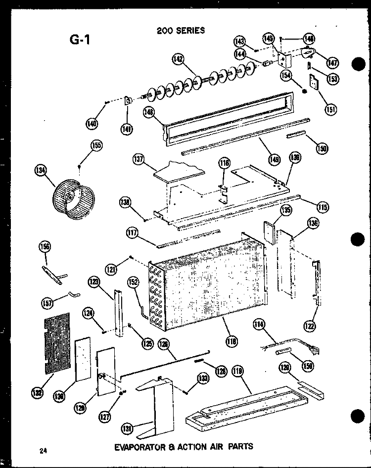 EVAP & ACTION AIR PARTS Diagram and Parts List for 218-3JM P5541723R Amana Air Conditioner