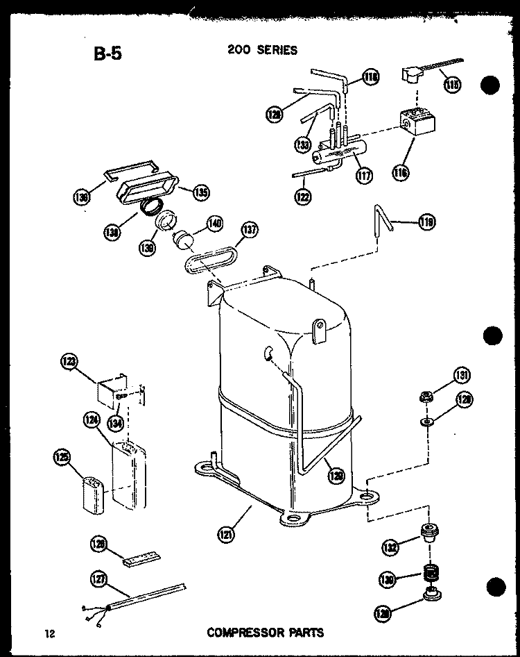 COMPRESSOR PARTS Diagram and Parts List for 218D-3HWS P5541751R Amana Air Conditioner