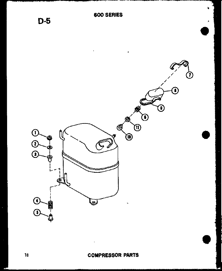 COMPRESSOR PARTS Diagram and Parts List for ES619-3R P5472098R Amana Air Conditioner