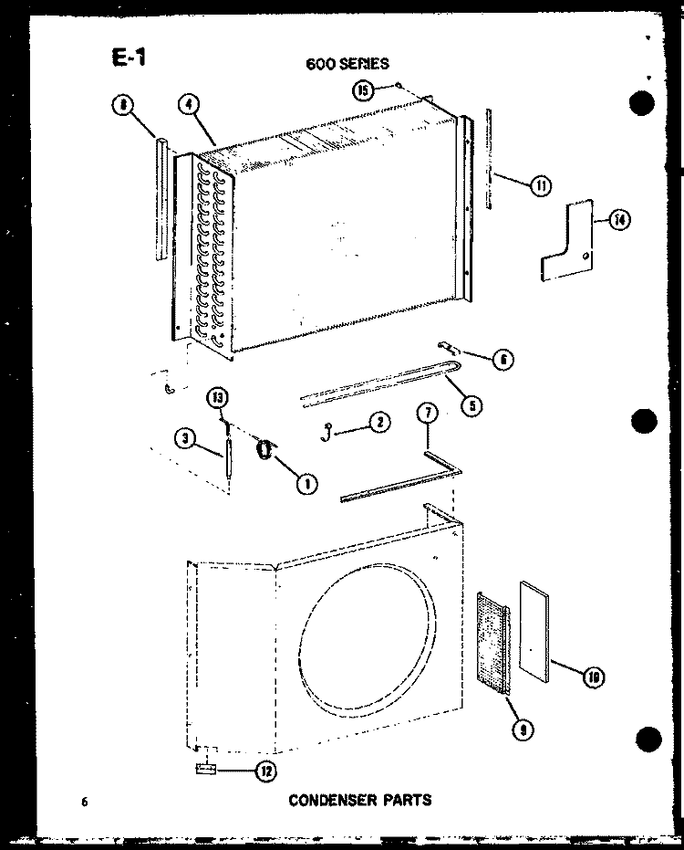 CONDENSER PARTS Diagram and Parts List for ES6142S P6711915R Amana Air Conditioner