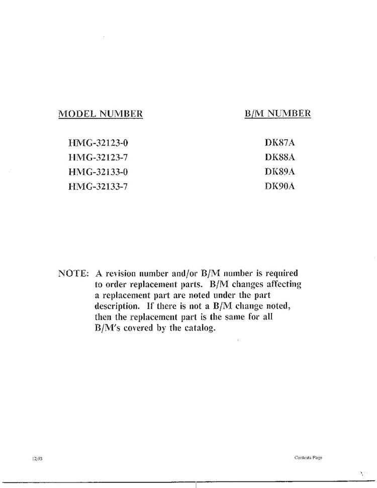 Front Page Diagram and Parts List for 32123-0  Admiral Refrigerator