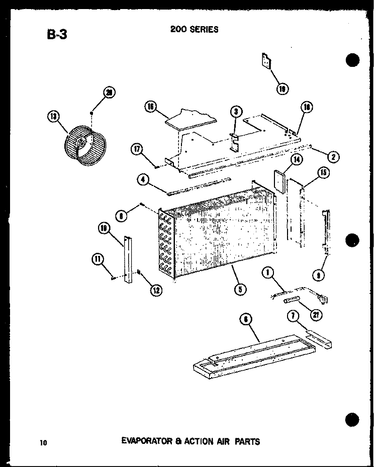 EVAP & ACTION AIR PARTS Diagram and Parts List for 220-3SPK P5541778R Amana Air Conditioner