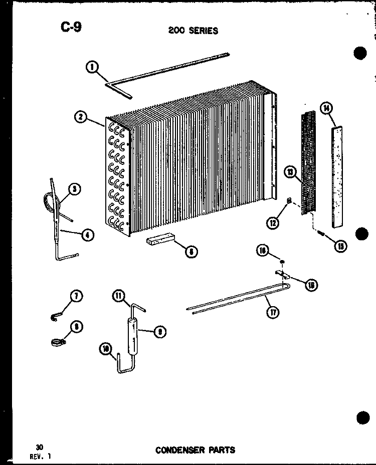 CONDENSER PARTS Diagram and Parts List for 218D-3WS P5541779R Amana Air Conditioner