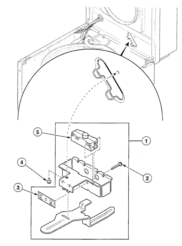 Lid Switch Diagram and Parts List for SWT121QA  Speed Queen Washer