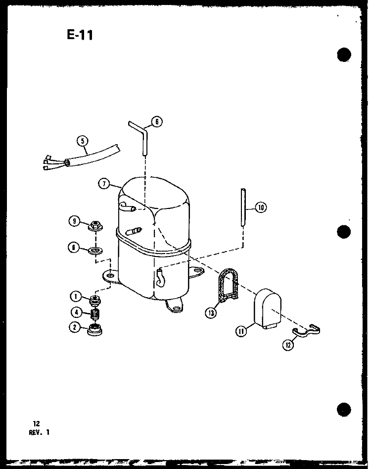 Page 5 Diagram and Parts List for 2185K P6753507R Amana Air Conditioner