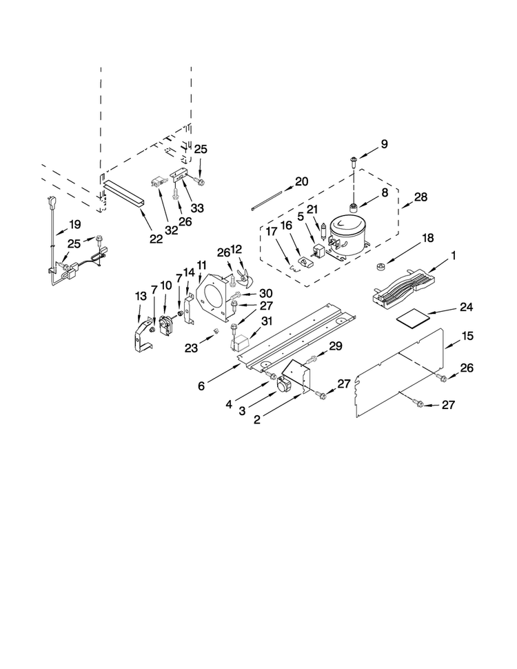 Unit Parts Diagram and Parts List for JUB248LBRB01  Jenn-Air Wine and Beverage Cooler