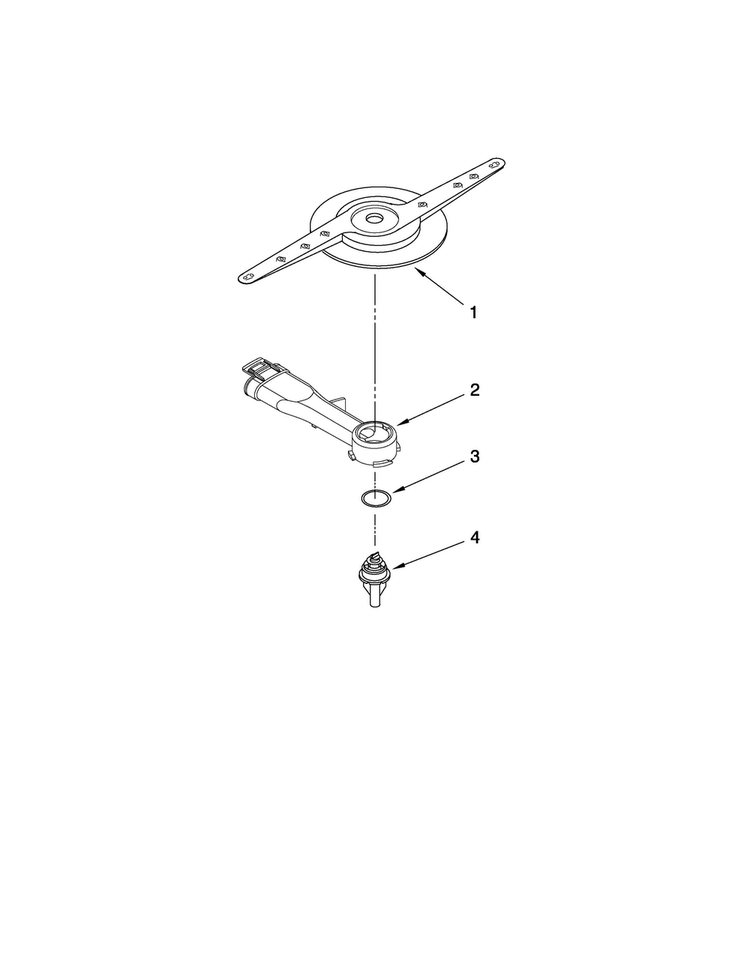 Lower Washarm And Strainer Parts Diagram and Parts List for JDB3000AWB0  Jenn-Air Dishwasher