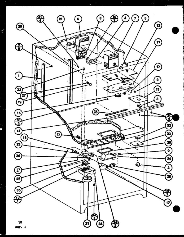 Diagram 2 Diagram and Parts List for IC3H-P7621305W-BM  Amana Refrigerator