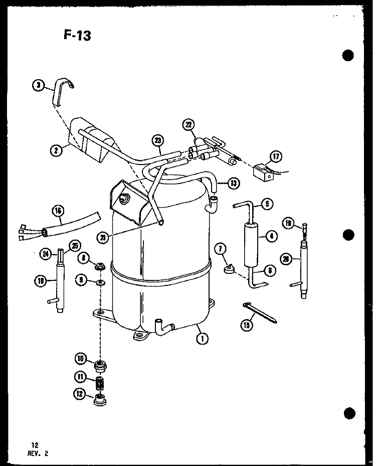 Page 5 Diagram and Parts List for ES2183HEL P6753509R Amana Air Conditioner