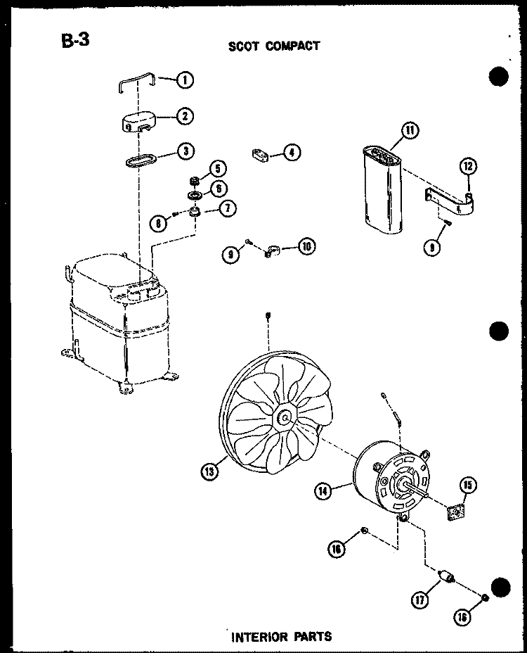 INTERIOR PARTS Diagram and Parts List for ES12-2MS P5497448R Amana Air Conditioner