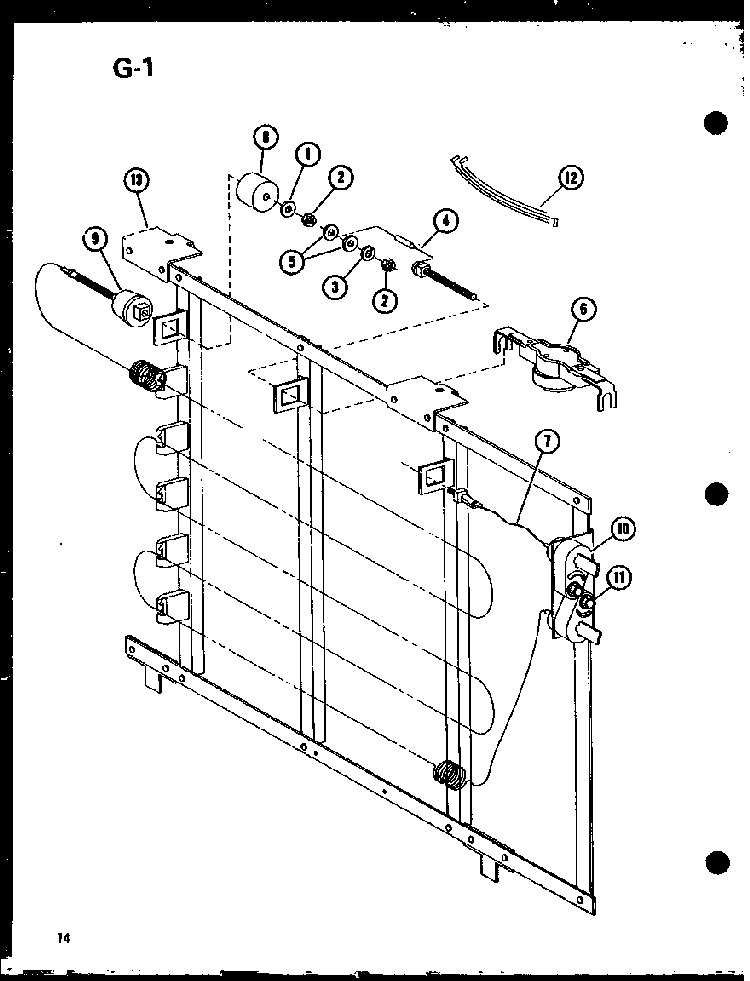Heater Assembly Diagram and Parts List for ES218-3HEL P67535-9R Amana Air Conditioner