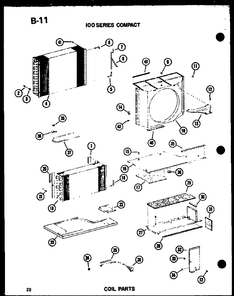 COIL PARTS Diagram and Parts List for ES-108-2S P6723114R Amana Air Conditioner