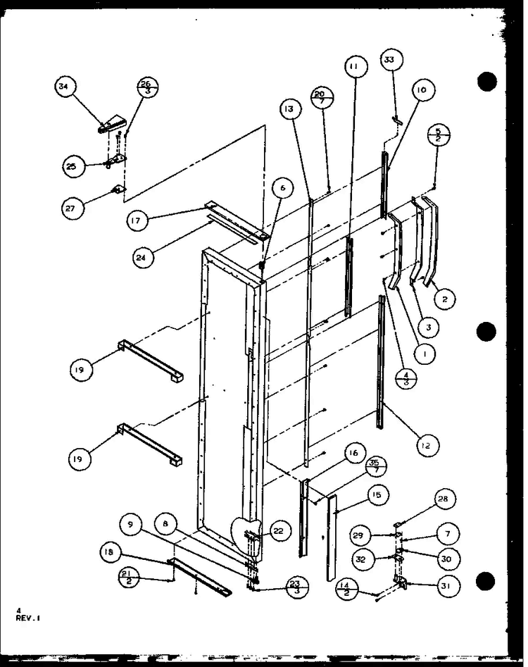 Section 10 Diagram and Parts List for SC25JP-7870114W  Amana Refrigerator