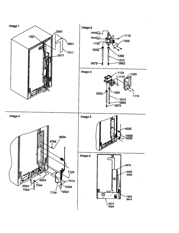 Cabinet Back Diagram and Parts List for SRD20S4W-P1190816WW  Amana Refrigerator