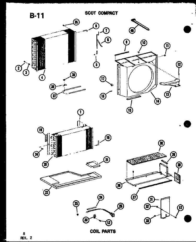 COIL PARTS Diagram and Parts List for ES92ML P6881801R Amana Air Conditioner