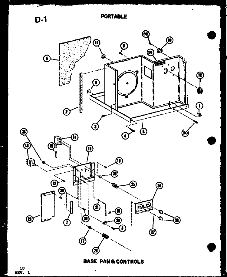 BASE PAN & CONTROLS Diagram and Parts List for 8P5L P6905301R Amana Air Conditioner